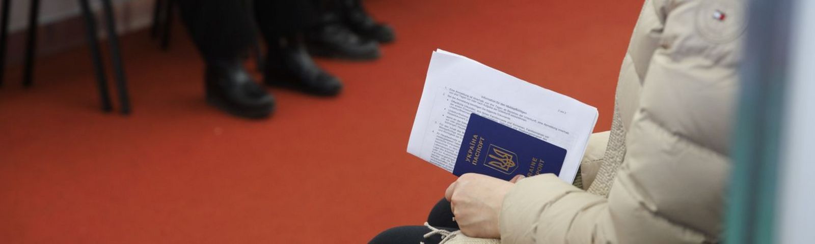 Person mit ukrainischem Pass