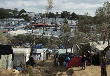 Bild vom Flüchtlingslager Lesbos in Griechenland.