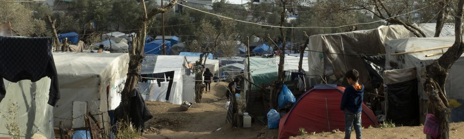 Bild vom Flüchtlingslager Lesbos in Griechenland.